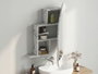 Hanah Home Mueble de Baño con Espejo Carrara 60cm x 75cm x 13cm Tablero Melamina Montaje Pared